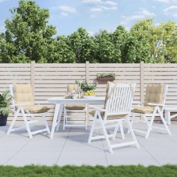 Perne scaun cu spatar mic, 4 buc., bej, textil oxford GartenMobel Dekor