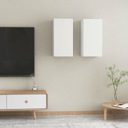 Comode TV, 2 buc., alb, 30,5x30x60 cm, PAL GartenMobel Dekor