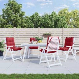 Perne scaun cu spatar mic, 4 buc, rosu vin, tesatura Oxford GartenMobel Dekor