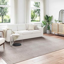 Covor living dreptunghiular crem taupe 340x240 cm, antiderapant