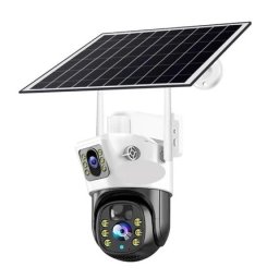 Camera de supraveghere Solara 4K HD 8MP WiFi V380 Senzor de Miscare si Lentile Duble