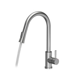 QUADRON JULIA Steinsteel Pull Out + Stream Change Steinsteel kitchen mixer - brushed steel
