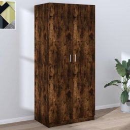 Gossi sifonier, stejar fumuriu, 80x52x180 cm, lemn prelucrat