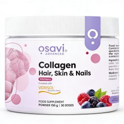 Colagen Peptide pentru Par, Unghii si Piele - Osavi - 150 grame, Fructe de Pădure