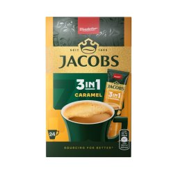Mix de cafea, Jacobs 3in1 Caramel, 24 plicuri x 11.2 g