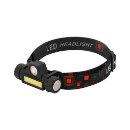 Lanternă frontală LED reîncărcabilă LED/1200mAh neagră/roșie