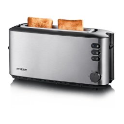 Severin AT 2515 - Prăjitor de pâine, 2 fante, 1000W/230V, inox/negru