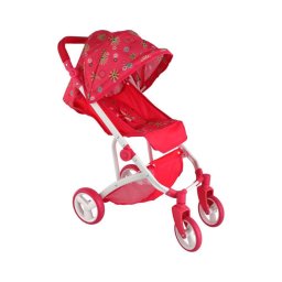 Cărucior sport pentru păpuși, roșu