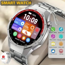 Smartwatch Sport cu ecran tactil, bratara metalica + silicon, TMRU7157377 (Culoare: negru)