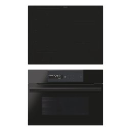 Pachet cuptor incorporabil compact cu aburi + plita inductie Haier HWO45NM6SXB1 + HAMTB56IWCS, 34 L, Steam, 4 zone, 65 cm, 7400 W