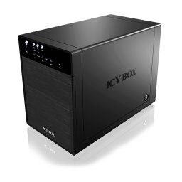 Carcasa externa HDD IcyBox 4x3,5'' SATA pentru USB 3.0, eSATA, JBOD, negru