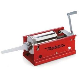 Masina manuala de umplut carnati Reber 8956 N, Capacitate 3kg, 2 viteze, Cilindru inox 304, 4 stuturi de umplere