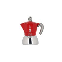 Espressor aragaz New Moka, Bialetti, Aluminiu, 150 ml, Rosu