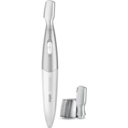 Trimmer de precizie pentru sprancene Braun FG1106, Alb/Argintiu