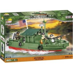 Set de constructie, Cobi, Barci de patrulare River Mk II Vietnam, 615 piese