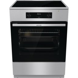 Aragaz electric, Gorenje, 600 mm, Argintiu/Negru