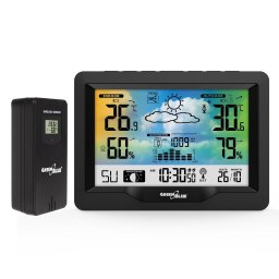 Statie meteo wireless, Greenblue GB540 DCF, Negru