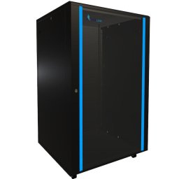 Dulap rack, Extralink, 27U, 800x800, Montare pe podea, Usa sticla, Deschiderea usii in partea stanga/dreapta, Negru