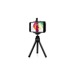 Mini trepied Techly Selfie 020980, pentru smartphone si camera digitala, Negru