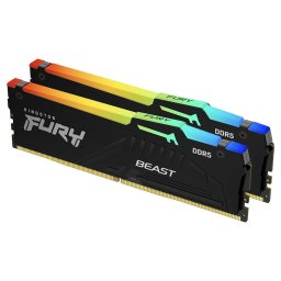 Memorie Kingston FURY Beast Black RGB 64GB(2x32GB) DDR5 PC5-44800 5600MHz CL40 KF556C40BBAK2-64