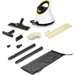 Aparat de curatat cu abur Karcher SC 2 Deluxe, 1.513-400.0, + disposable cloth , 1500W, 3.2Bar, 1L, incalzire 6.5min, Alb/Negru