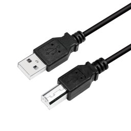 Cablu; USB 2.0; USB A mufa,USB B mufa; nichelat; 2m; negru