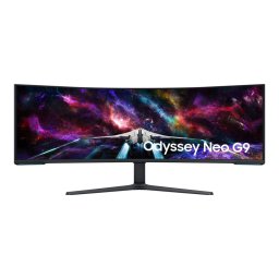 Monitor Gaming QLED Mini LED Samsung Odyssey Neo 57" G95NC, 7680 x 2160, HDMI, DisplayPort, Ecran curbat, 240 Hz, 1 ms, Negru/Alb