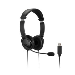 Kensington K33065WW casca audio & casca cu microfon Casti Prin cablu Banda de fixare pe cap Birou/Call center USB Tip-A Negru (K33065WW)
