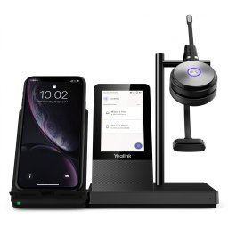 Yealink WH66 Mono Teams Sistem personal de conferinte audio Fara fir Banda de fixare pe cap Birou/Call center USB Tip-A Bluetooth Stand de incarcare Negru (1308002)