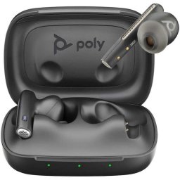 Casti HP Poly Voyager Free 60+ UC Negru Carbon+Adaptor USB-C BT700+Carcasa de incarcare cu ecran tactil