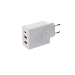 INCARCATOR RETEA Baseus Cube, Quick Charge 30W, 1 x USB Type-C Output 5V/3A, 2 x USB, Alb