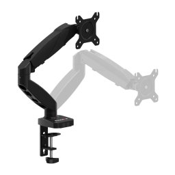 Suport birou pentru monitor Huzaro Motion 1.2, 15" - 27", Reglabil, Aluminiu, Negru