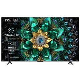 Televizor TCL Mini LED 85Q6C, 215 cm, Smart Google TV, 4K Ultra HD, WiFi, CI+, (Model 2025), Negru