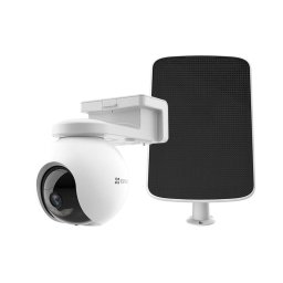 Camera de supraveghere exterior EZVIZ HB8 cu Panou solar F, 4.2W, Acumulator 10400mAh, Stocare 32GB eMMC si Ezviz CloudPlay, Urmarire si detectare automata a miscarii cu AI, Comunicare bidirectionala, Integrare Google Assistant si Amazon Alexa