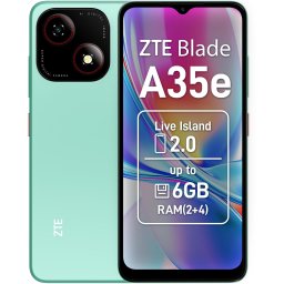 Telefon mobil ZTE Blade A35e, Dual SIM, 6.52 inch, 2GB RAM, 64GB, 4G, 5MP, 8MP, 5000mAh, Verde