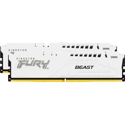 KIT Memorie RAM Kingston FURY Beast White, Capacitate 32GB DDR5 (2x16 GB), Frecventa 6000MHz, CL30, Alb, KF564C32BWEK2-32