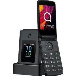 Telefon mobil pliabil TCL OneTouch 4043D, 3.2", 48MB RAM, 128 MB, 4G LTE, Dual SIM, Unisoc T107, Gri