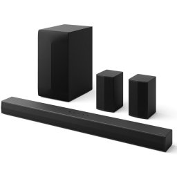 Soundbar LG S40TR, 4.1, 400W, AI Sound Pro, Kit surround wireless spate, Bluetooth, HDMI, USB, Negru