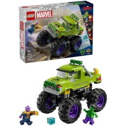 Jucarie LEGO® Marvel - Hulk in vehicul de teren contra lui Thanos 76312, 229 piese, 7 ani+
