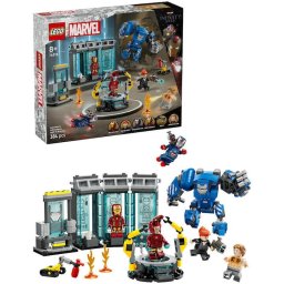 Jucarie LEGO® Marvel - Laboratorul lui Iron Man: Sala armurilor 76315, 384 piese, 8 ani+