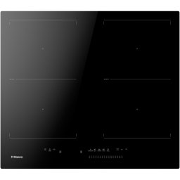Plita incorporabila Hansa BHI679062, Inductie, 4 zone de gatit, Booster, Control touch Slider, Autobridge, Protectie copii, 60 cm, Negru