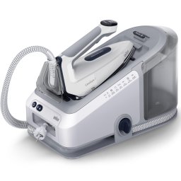 Statie de calcat Braun CareStyle 7 IS7262GY, 2700W, 7.5 bari, abur variabil 150g/min, jet de abur 510g/min, rezervor detasabil 2L, tehnologie iCare, tehnologie FreeGlide, talpa EloxalPlus, sistem Ultimate FastClean, oprire automata, Gri