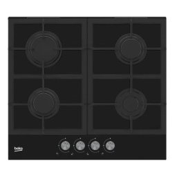 Plita Beko HILG 642C5 SB Gaz, 4 Zone, Negru