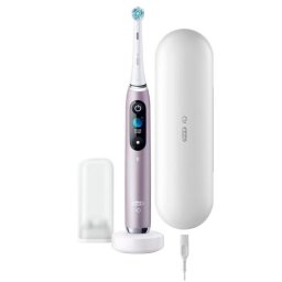 Periuta de dinti electrica Oral-B iO9, Tehnologie Magnetica, Micro-Vibratii, Inteligenta artificiala, Display led, Senzor de presiune Smart, Timer, 7 moduri, 1 capat, Suport rezerve, Incarcator magnetic, Trusa de calatorie cu incarcator, Roz