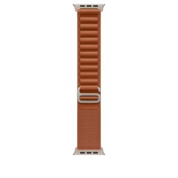 Apple Watch 49mm Loop: Terra Cotta Alpine Loop - Small - Natural Titanium Finish