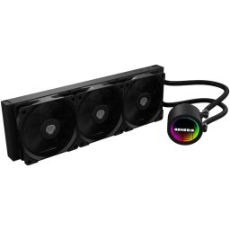 Cooler Procesor GENESIS HYDRIA 360, 3 ventilatoare ARGB, 120 mm, Viteza 500-1550 RPM, AMD si Intel, Negru