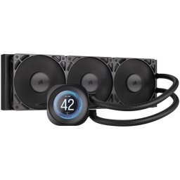 Cooler procesor Corsair NAUTILUS LCD, 360 mm, racire cu lichid, viteza 420 – 2100 RPM, negru