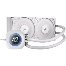 Cooler procesor Corsair NAUTILUS LCD, 240 mm, racire cu lichid, viteza 420 – 2100 RPM, alb