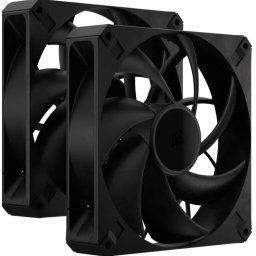 Ventilatoare Carcasa CORSAIR RS140 MAX, 2x 140 mm, viteza 1600 rpm, PWM, Negru