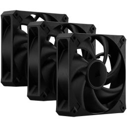 Set 3 Ventilatoare Carcasa CORSAIR RS120 MAX, 3 x120 mm, viteza 2000 RPM, Negru